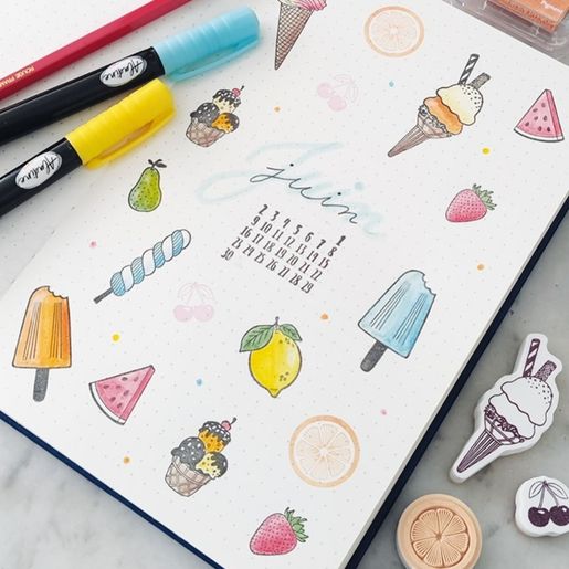 Razítkovací polštářky Aladine Stampo Bullet Journal, 4 ks - Pastel