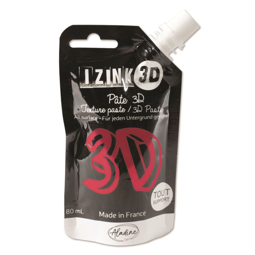 Reliéfní pasta, 3D IZINK, 80 ml - geranium, růžová Aladine