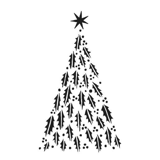 Šablona TCW - Happy Holly Tree - VYBERTE VELIKOST