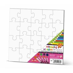 Puzzle k dotvoření Namaluj si sám, 20 dílků - Čtverec