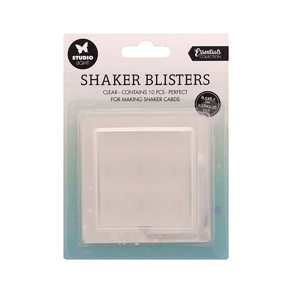 Levně Studio Light Plastová krytka na výrobu chrastidla Studio Light, 6,5x6,5 cm, 10 ks - Čtverec