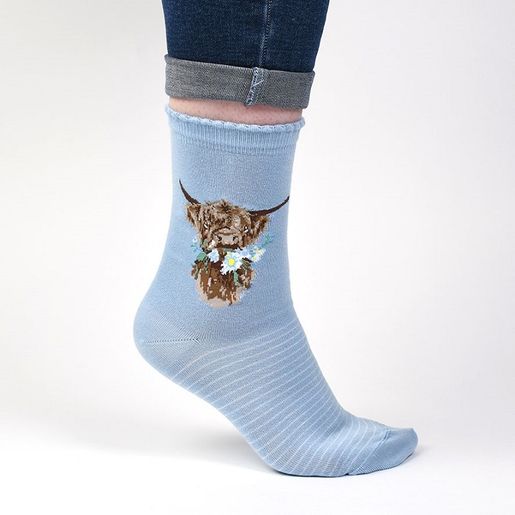 Bambusové ponožky Wrendale Designs "Daisy Coo" - Kráva
