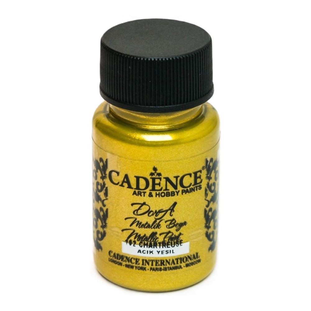 Levně Cadence Metalická akrylová barva Cadence Dora Metallic, 50 ml - VYBERTE ODSTÍN - Metalická akrylová barva Cadence Dora Metallic, 50 ml - chartreuse, žlutozelená