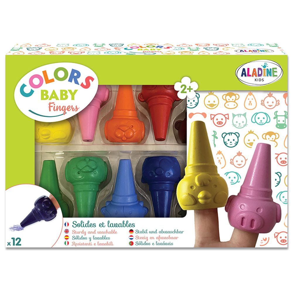 Levně Aladine Voskovky Aladine Colors Baby Fingers - 12 barev