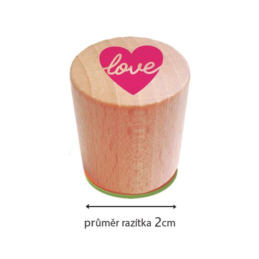 Dřevěná razítka Aladine Stampo LOVELY, 15 ks - Love