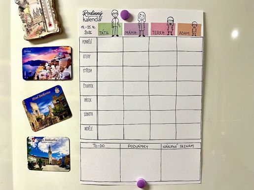 Diářová razítka Aladine Stampo Bullet Journal, 67 ks - Rodinný kalendář