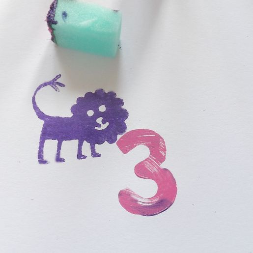 Malovací pěnová razítka Aladine StampoPaint, 12 ks - Safari