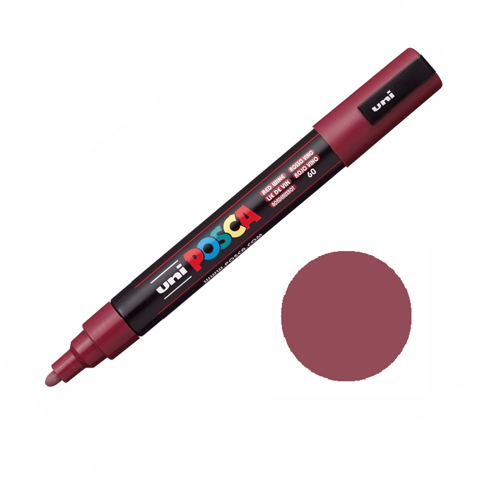 Levně Posca Akrylový fix Posca PC-5M - VYBERTE ODSTÍN - Akrylový fix Posca PC-5M - vínový