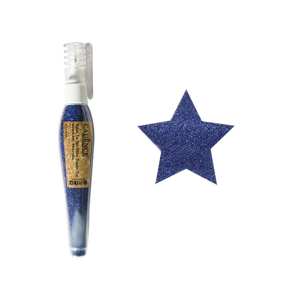 Levně Cadence Třpytky v tužce Cadence Glitter Powder Pen, 45 ml - VYBERTE ODSTÍN - Třpytky v tužce Cadence Glitter Powder Pen, 45 ml - holografické modré