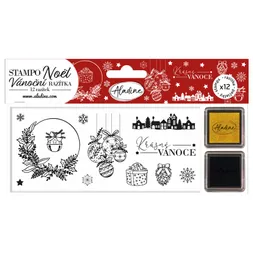 Vánoční razítka Aladine Stampo Noël, 12 ks - Krásné Vánoce