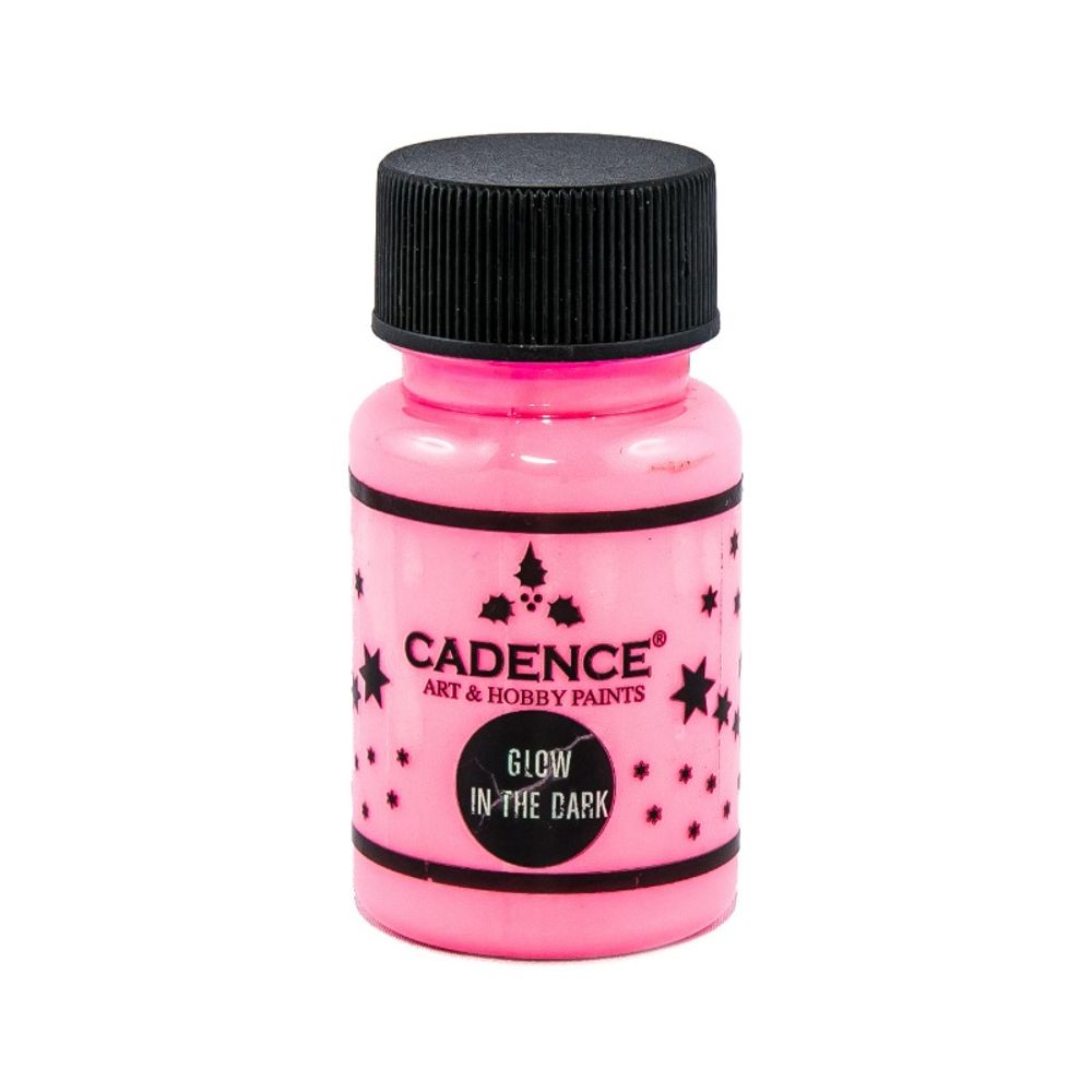 Levně Cadence Barva svíticí ve tmě Cadence, 50 ml - VYBERTE ODSTÍN - Barva svítící ve tmě Cadence, 50 ml - růžová