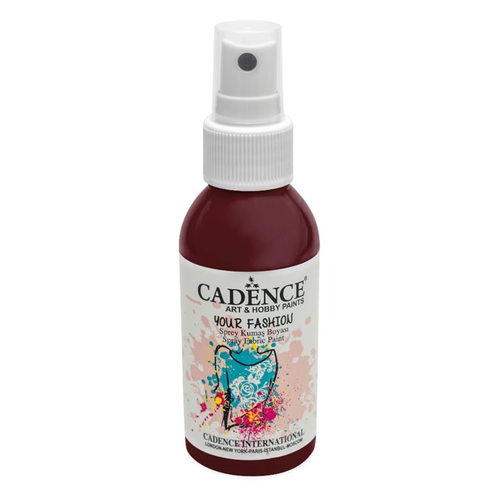 Levně Cadence Barva na textil Cadence Your Fashion, 100 ml - VYBERTE ODSTÍN - Barva na textil ve spreji Cadence Your Fashion, 100 ml - bordeaux, bordó