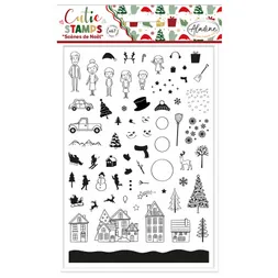 Razítka Aladine Cutie Stamps, 67 ks - Vánoční nálada
