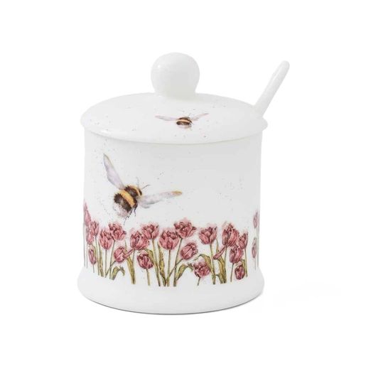 Porcelánová dóza na med nebo marmeládu Wrendala Designs, 0,11 l - Čmelák