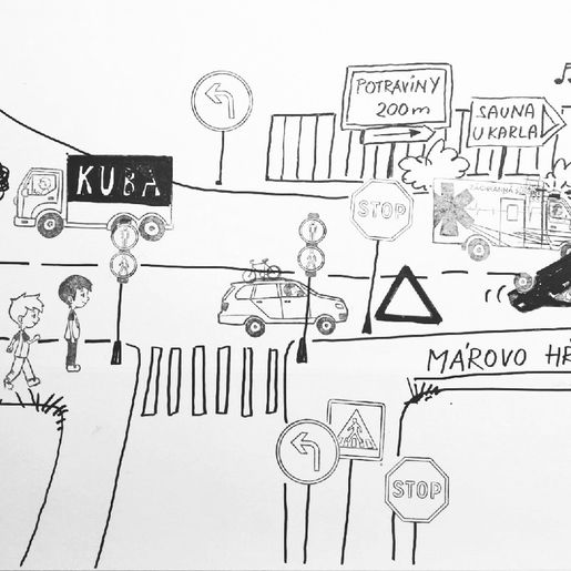 Dětská razítka Aladine Stampo Minos, 28 ks - Dopravní prostředky
