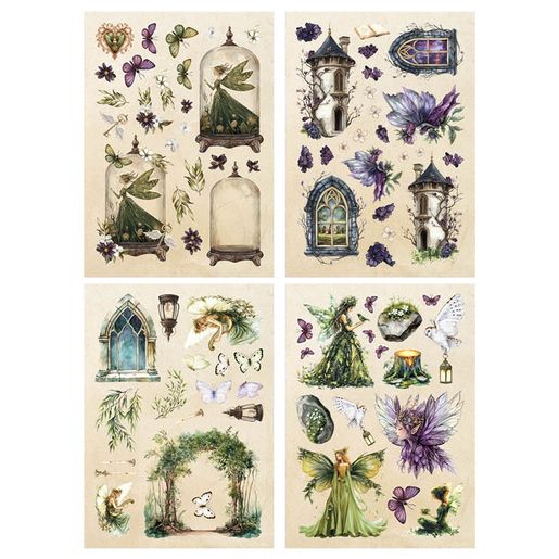 Blok s papírovými výseky Studio Light "Enchanted Fairytale", A5, 20 l.