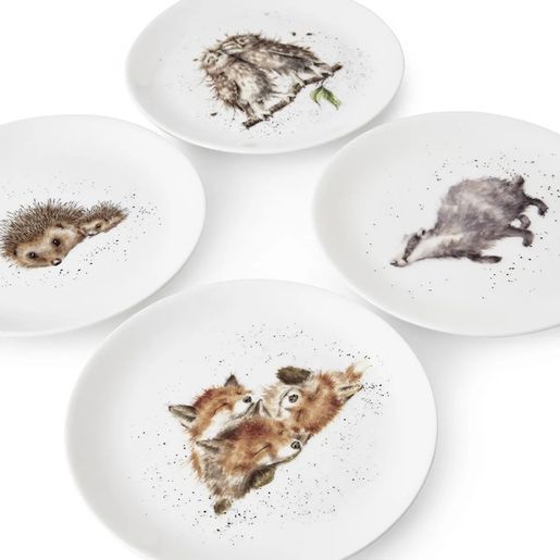 Porcelánový talíř Wrendale Designs - Sovy
