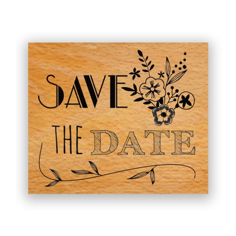 Aladine Dřevěné razítko Aladine, vel. F - Save the date, budeme se brát!