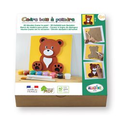 Dřevěný obrázek k dotvoření Aladine - Medvídek