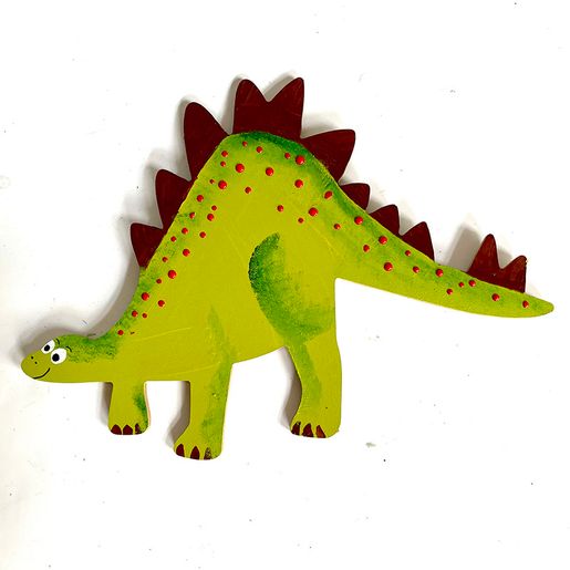 Dřevěný výřez k dekoraci Gomille, 32x24 cm Stegosaurus, velký