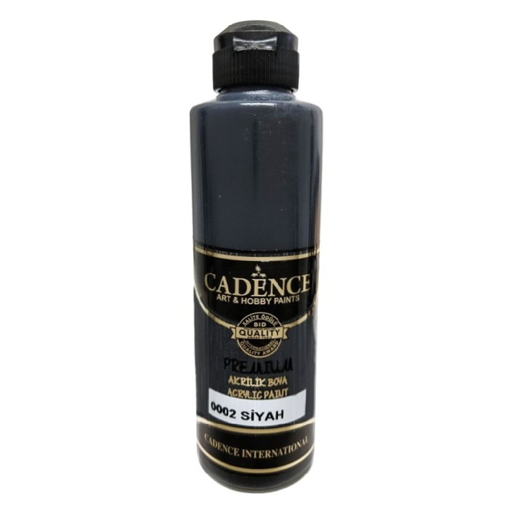 Levně Cadence Akrylová barva Cadence Premium 2XL, 250 ml - VYBERTE ODSTÍN - Akrylová barva Cadence Premium 2XL, 250 ml - black, černá