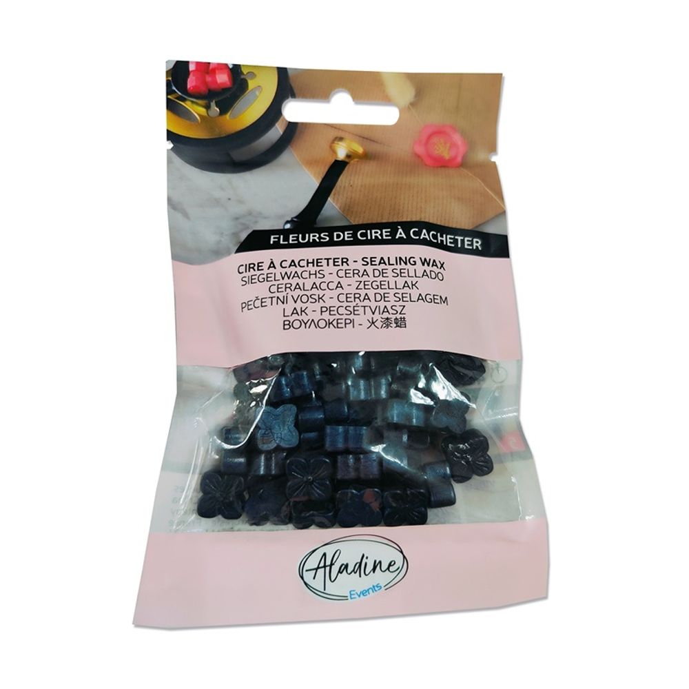 Aladine Pečetní vosk granulovaný Aladine - perleťový - VYBERTE ODSTÍN - Pečetní vosk granulovaný Aladine - bleu noir nacré, perleťový modročerný