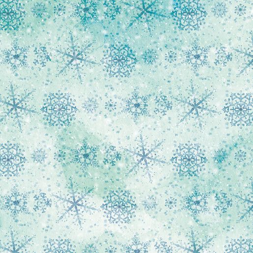 Blok vzorovaných papírů "Let it Snow", 15x15 cm, 36 l. - odstíny modré