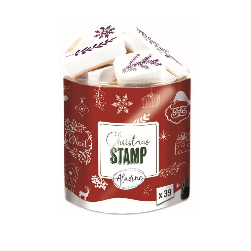Razítka Aladine Creative Stamp, 39 ks - Veselé Vánoce