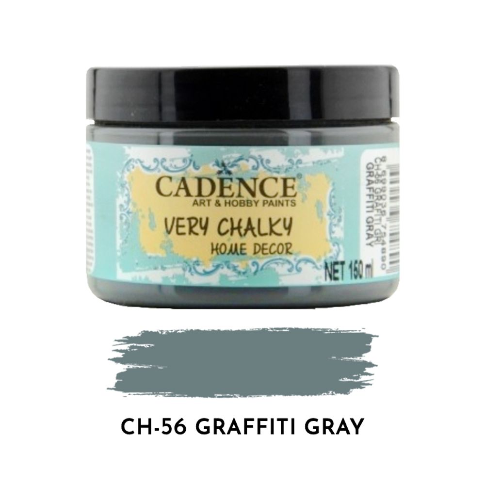 Levně Cadence Křídová barva Cadence Very Chalky, 150 ml - VYBERTE ODSTÍN - Křídová barva Cadence Very Chalky, 150 ml - graffiti gray, grafitová šedá