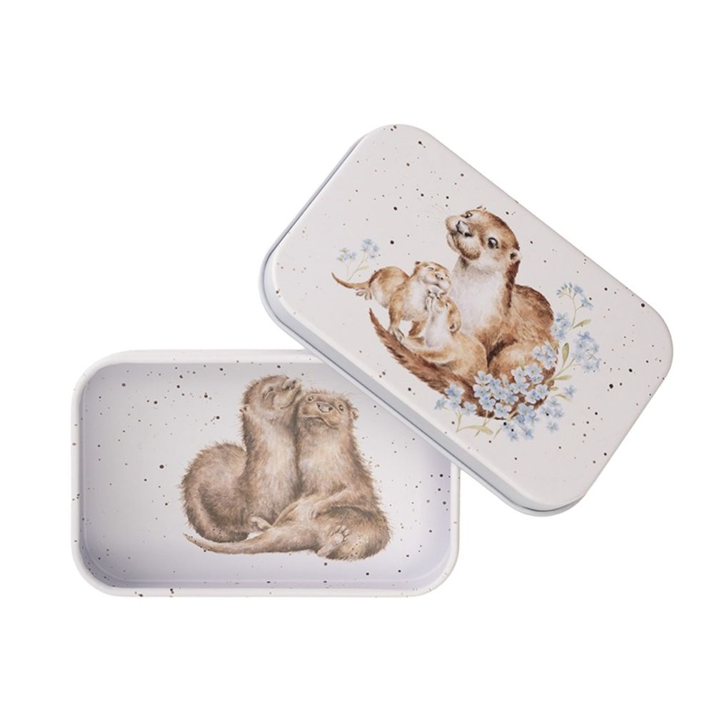 Levně Wrendale Designs Plechová krabička na drobnosti Wrendale Designs "Otterly Adorable" - Vydry