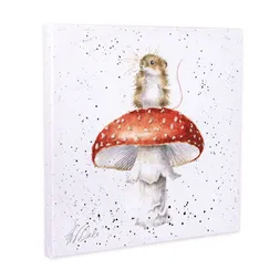 Obraz Wrendale Designs "He's a Fun-Gi", 20x20 cm - Myška