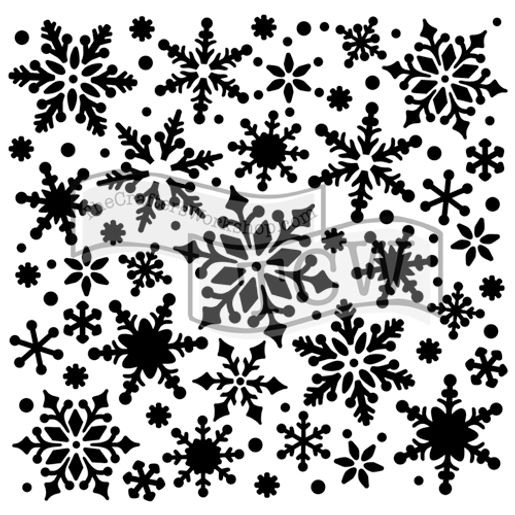 Šablona 12"x12" (30,5 x 30,5 cm), Snowflakes