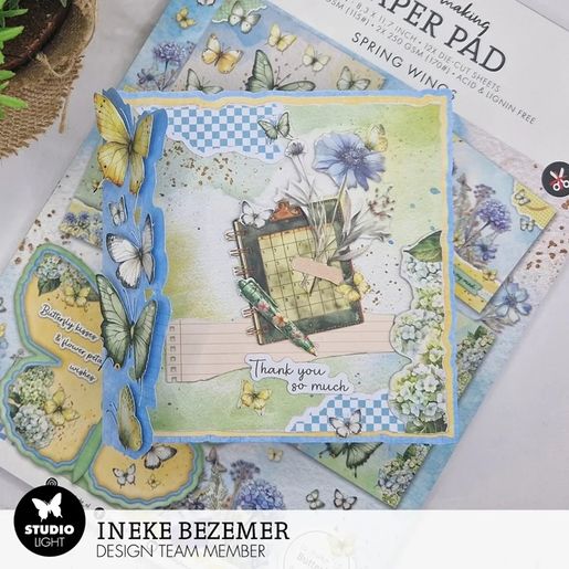 Kreativní blok s výseky Studio Light "Spring Wings", A4, 28 l. - Na křídlech jara