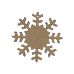 Dřevěný výřez k dekoraci Gomille, závěsný, 10x10 cm - Sněhová vločka