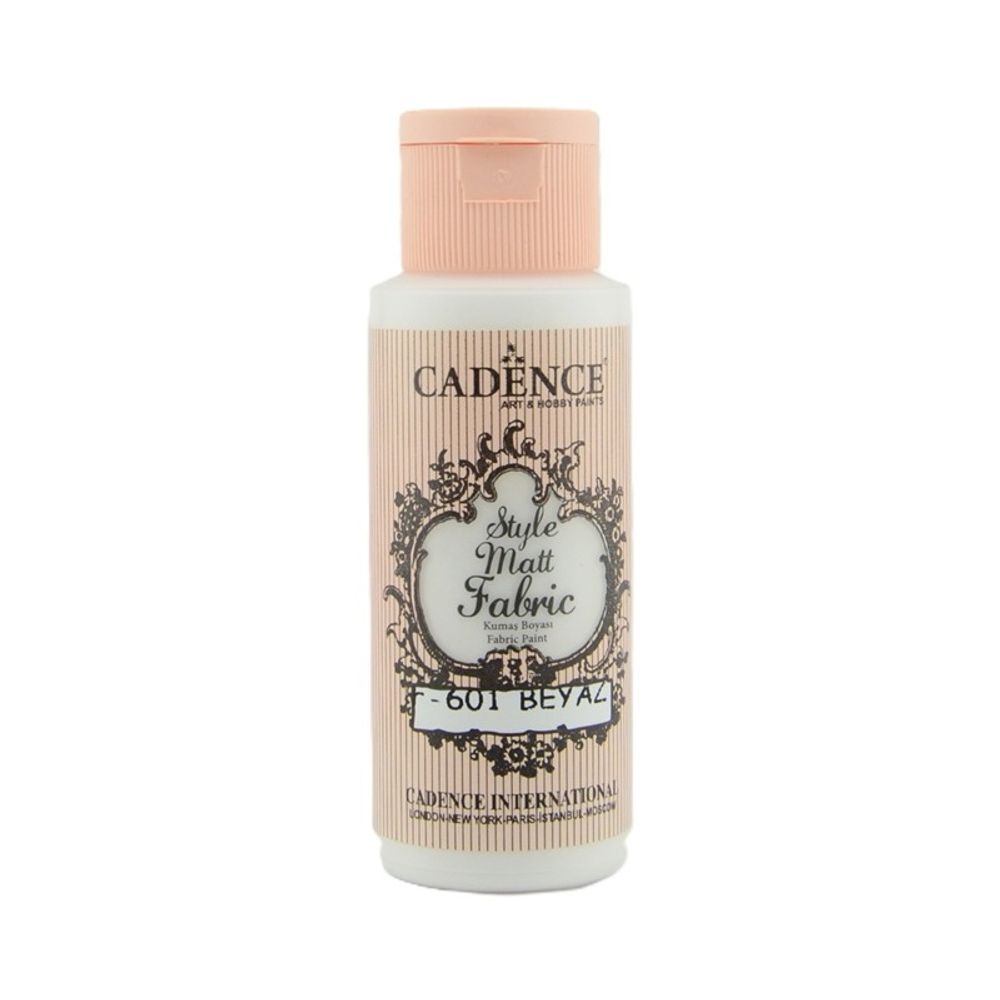 Levně Cadence Barva na textil Cadence Style Matt Fabric, 59 ml - VYBERTE ODSTÍN - Barva na textil Cadence Style Matt Fabric, 59 ml - white, bílá