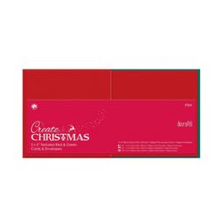 Přání a obálky Docrafts, 13x13, 50 ks - vánoční