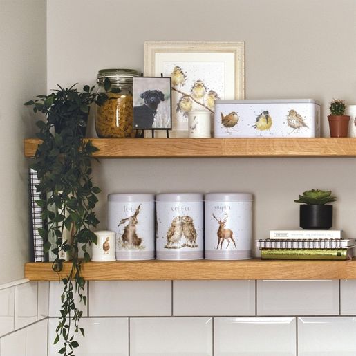 Sada plechových dóz Wrendale Designs "Country Animal", 3 ks - Zajíc, sovy, jelen