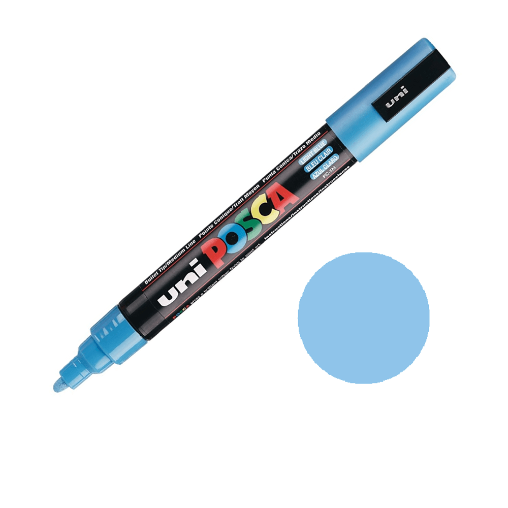 Levně Posca Akrylový fix Posca PC-5M - VYBERTE ODSTÍN - Akrylový fix Posca PC-5M - sv. modrý