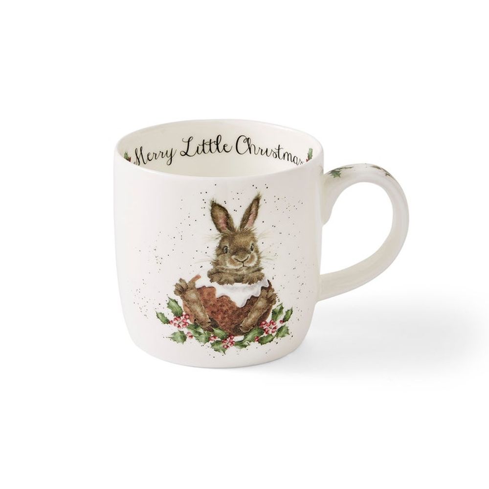 Royal Worcester Vánoční porcelánový hrnek Wrendale Designs "Merry Little Christmas", 0,31 l - Králík