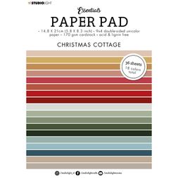 Blok barevných papírů Studio Light, A5, 36 l. - vánoční barvy