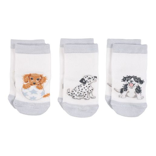 Dětské ponožky Wrendale Designs "Little Paws", 6-12 měsíců, 3 páry - Štěňátka