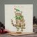 Přání Wrendale Designs "Bah Humbug!", 15x15 cm - Vánoční kočka