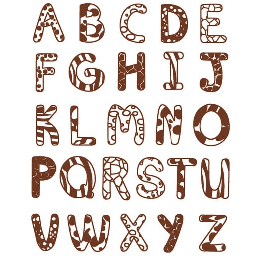 Dětská razítka Aladine Stampo Minos, 26 ks - Velká abeceda