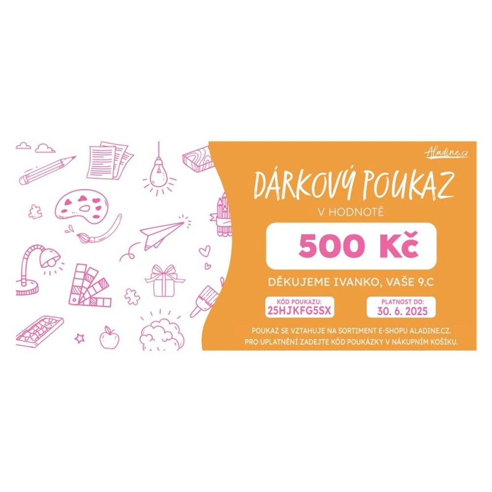 Aladine Dárková poukázka v hodnotě 500 Kč
