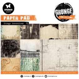 Blok podkladových papírů Studio Light "Grunge", 20,3x20,3 cm, 36 l. - Vintage vynálezy