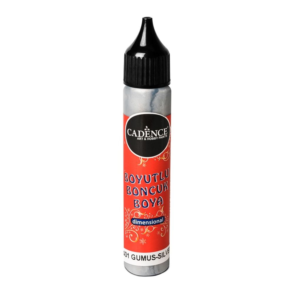 Cadence Metalická kontura Cadence Dimensional Paint, 25 ml - VYBERTE ODSTÍN - Metalická kontura Cadence Dimensional Paint, 25 ml - silver, stříbrná