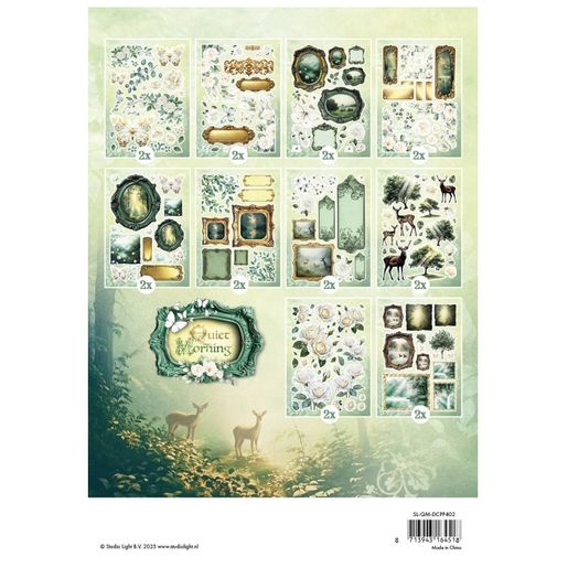 Blok s papírovými výseky Studio Light "Quiet Morning", A5, 20 l. - Smuteční