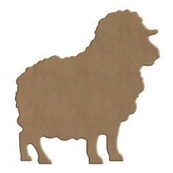 Dřevěný výřez k dekoraci Gomille, 12x13 cm - Ovce