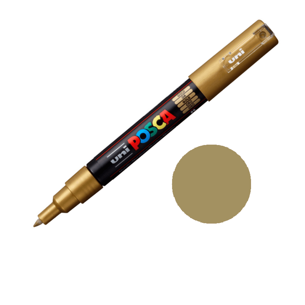 Levně Posca Akrylový fix Posca PC-1M - VYBERTE ODSTÍN - Akrylový fix Posca PC-1M - zlatý