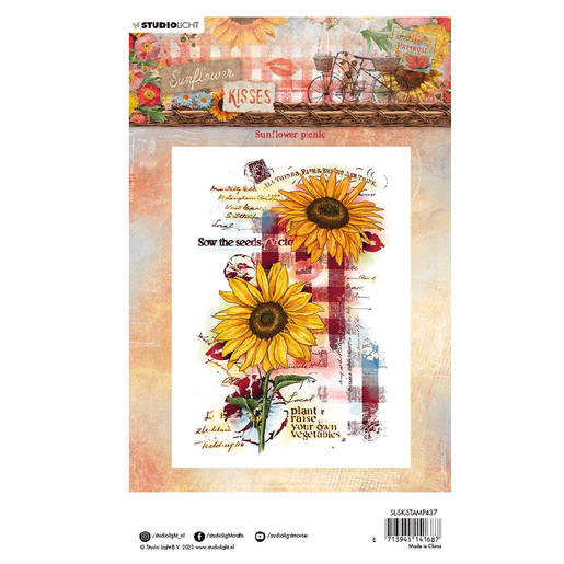 Gelové razítko Studio Light "Sunflower Kisses", 9,1x13,8 cm - Slunečnicový piknik